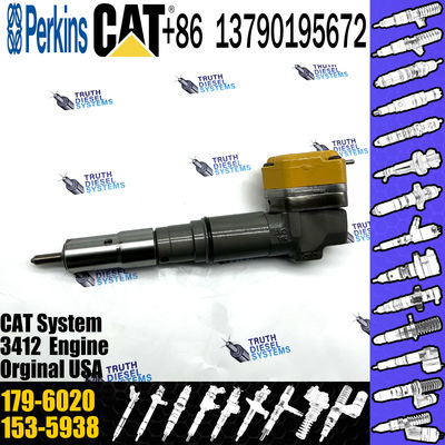For 3412E Engine diesel fuel Injector 174-7528 20R-4148 179-6020 or excavator 3412E injector 179-6020 For 3412E Engine