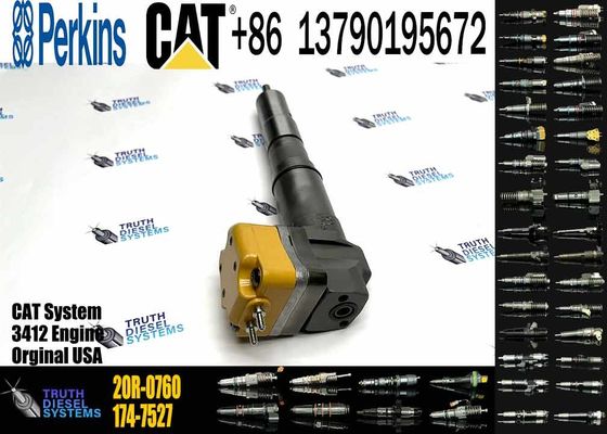 Excavator Engine Parts Fule Injetor 169-7408 174-7527 222-5967 20R-0760 232-1175 173-9272 For 3412E 3408 Fuel Injector