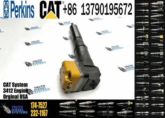 Excavator Engine Parts Fule Injetor 169-7408 174-7527 222-5967 20R-0760 232-1175 173-9272 For 3412E 3408 Fuel Injector
