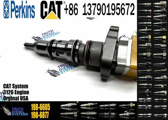 1986605 High Quality Excavator Parts Diesel Fuel Injector 198-6605 for Cat Caterpillar Engine 3126 3126B 3126E