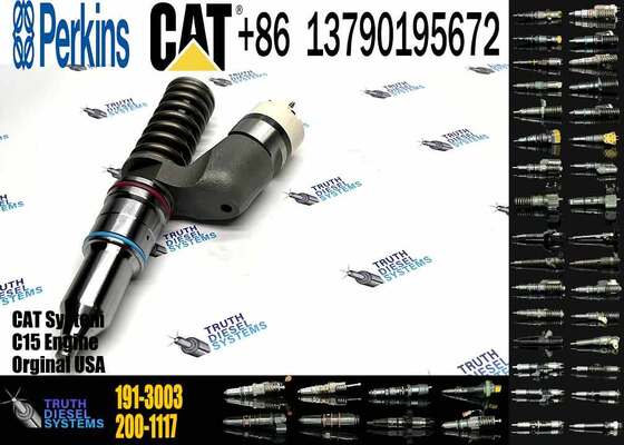 Excavator Accessories for CAT C11 C13 C15 Fuel Injector 191-3003 1913003 200-1117 2001117 for Construction Machinery